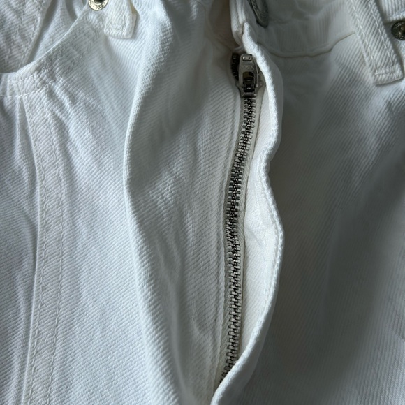 4/$20 ZARA High Waist Straight Leg Women's 100% Cotton White Jeans Size 8 - Picture 15 of 16